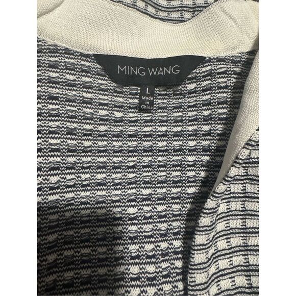 Ming Wang one button front cardigan textured size L - Picture 2 of 6